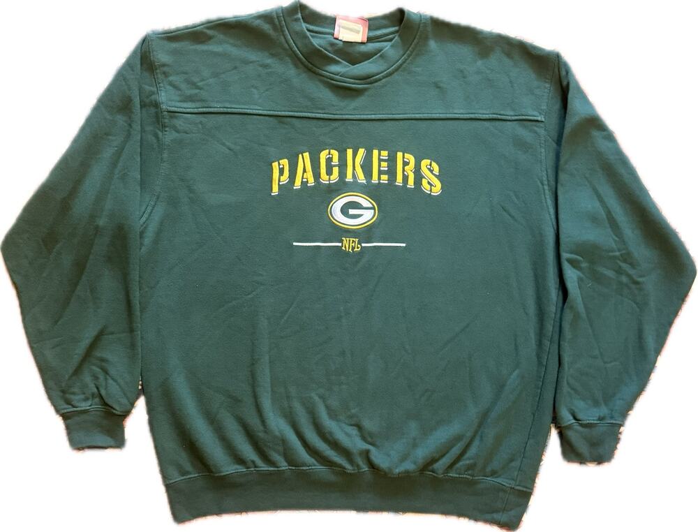 Vintage NFL Pro Line Green Bay Packers Crewneck Sweatshirt Embroidered Men Large
